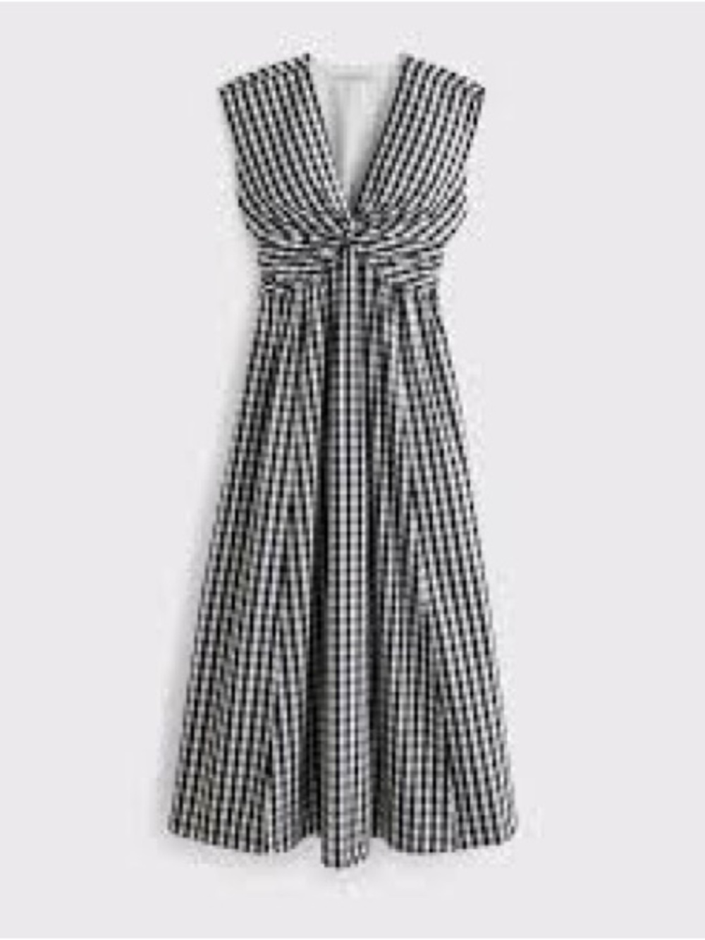 Abercrombie & Fitch Black and White Gingham twist front Maxi Dress XS